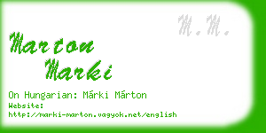 marton marki business card