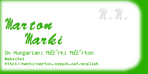 marton marki business card